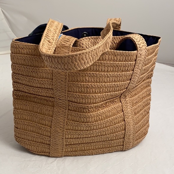 Draper James Everyday straw tote bag NWT - Picture 4 of 12